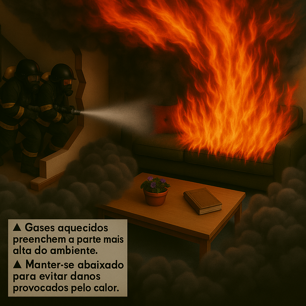 Incêndio na fase inicial